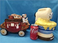 2 Cookie Jars 2011 Wells Fargo Wagon and a