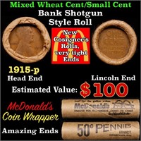 Lincoln Wheat Cent 1c Mixed Roll Orig Brandt McDon