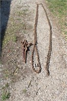 2 Log Chains 25' (1 missing a hook) & 2 Booms
