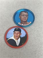 Dick Groat and Jim Bunning baseball coins