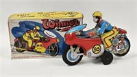 Vintage OMI Winner Tin Friction Motorcycle in Box