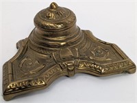 Mod. Brevet Art Nouveau Brass Inkwell