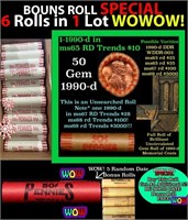 THIS AUCTION ONLY! BU Shotgun Lincoln 1c roll, 199