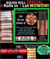 THIS AUCTION ONLY! BU Shotgun Lincoln 1c roll, 199