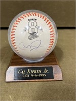 2131 Commemorative Cal Ripken Jr Signed Ball