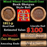 Lincoln Wheat Cent 1c Mixed Roll Orig Brandt McDon