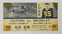 1948 Illini Football at Michigan Ticket Stub