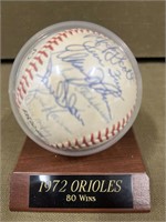 1972 Orioles Signed Team Ball: Weaver, Palmer, etc
