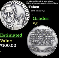 1975 Israel Patrick Moynihan Silver Commemorative