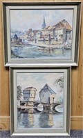 2 Jakob Melcher German Cityscape Watercolors