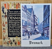 2 Vintage Denmark Travel Posters