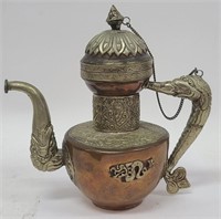 1967 Tibetan India Copper Mixed Metal Tea Pot