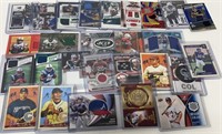 Lot of 27 Football and Baseball Patch Cards