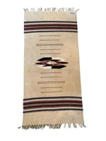 An Ortega 100% Hand Woven Wool Rug From Chimayo,