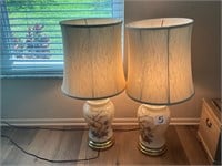 Lot of 2 Painted Lamps