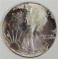First Year 1986 1 Oz. Fine Silver American Eagle