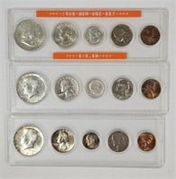 3 U.S. Silver Uncirculated Sets in Plastic Holders