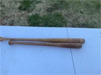 2 Vintage Adirondack Wooden Baseball Bats
