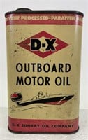 D-X Outboard Motor Oil Sunray Oil Company Can
