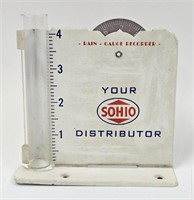 Vintage Sohio Distributor Rain Gauge Recorder