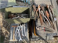 Ammo box with the sorted tools
