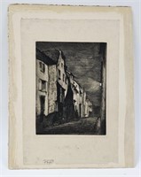 Original James M. Whistler Etching Street Saverne