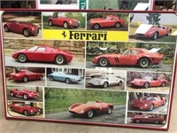 (3) Framed Automotive Posters