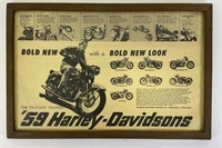 1959 Harley-Davidson Advertising Poster
