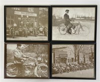 4 Vintage Harley-Davidson Photographs