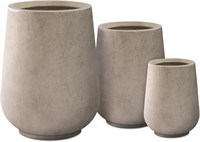 (read) Kante Weathered Concrete Planters, Set of 3