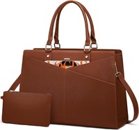 LOVEVOOK Tote  Leather  Fits 15.6in Laptop