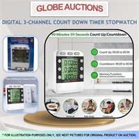 DIGITAL 3-CHANNEL COUNT DOWN TIMER STOPWATCH