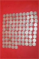 95pcs Washington Silver Quarters 1934-1964