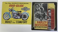 2 Harley-Davidson Motorcycle Metal Signs