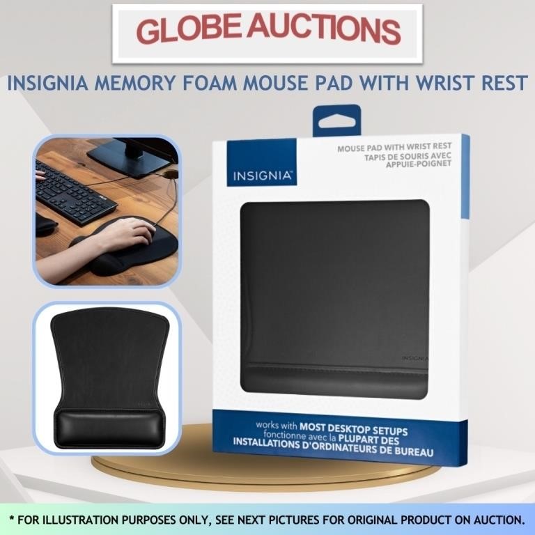 INSIGNIA MEMORY FOAM MOUSE PAD WITH WRIST REST