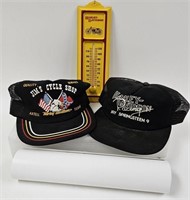Harley Davidson Thermometer Caps & Poster