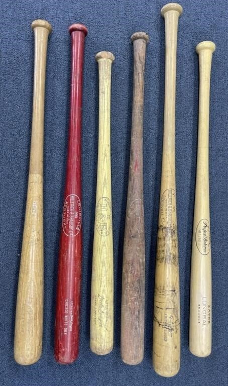 6 Vintage Bats - 5 Louisville Slugger, 1 PB