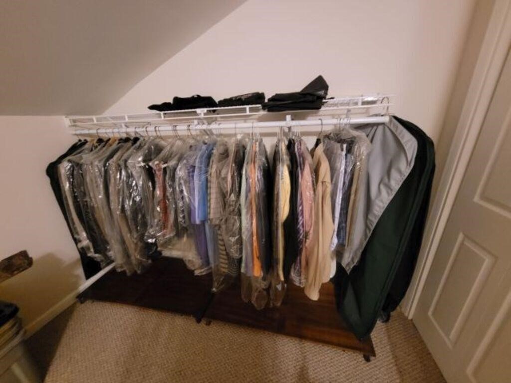 LARGE GROUP OF DRY-CLEANED CLOTHING