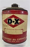 D-X Sunray Oil Company SAE 10W Oil Cain
