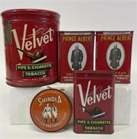 Prince Albert, Velvet Tobacco & Shinola Soap Tins
