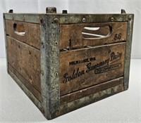 Vintage Golden Guernsey Dairy Milk Crate