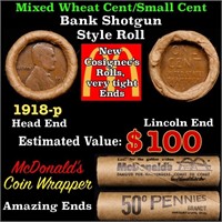 Lincoln Wheat Cent 1c Mixed Roll Orig Brandt McDon