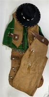 Lasso 'Em Bill Vest & Chaps and VTG Cowboy Gear