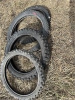 Lot of 4 used dirtbike tires