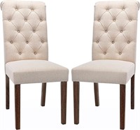 COLAMY Tufted Dining Room Chairs Set of 2