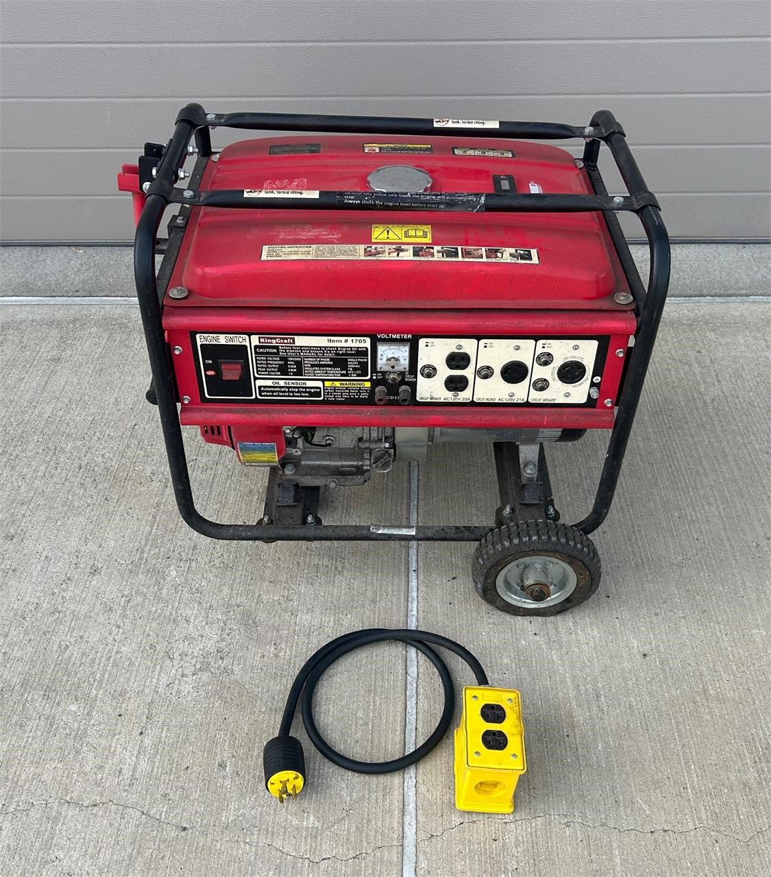 King Craft 5k Watt Generator - Runs