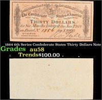 1864 6th Series Confederate States Thirty Dollars