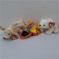 3 TY BEANIE BABIES