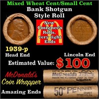 Lincoln Wheat Cent 1c Mixed Roll Orig Brandt McDon