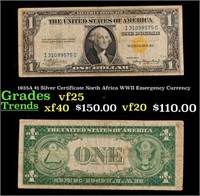 1935A $1 Silver Certificate North Africa WWII Emer